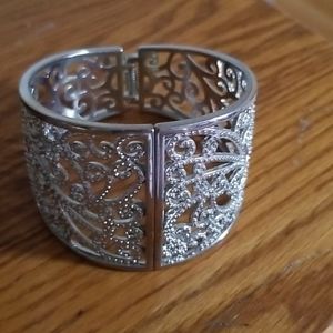 New York & Company Silver hinged cuff bracelet